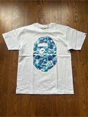 Bape White blue camo t shirt